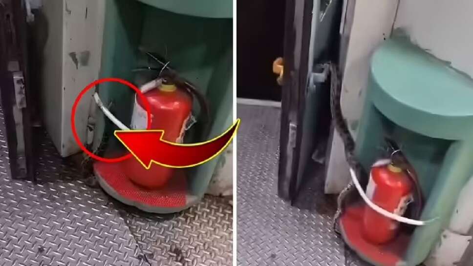 andaman express python, python in train coach