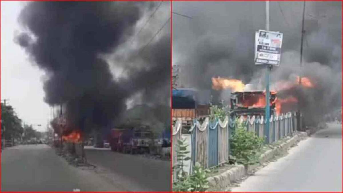 Faridabad News, Haryana news, news, Faridabad news, Haryana Roadways Bus, Fire, fire video, bus fire video, latest haryana news, bus fire