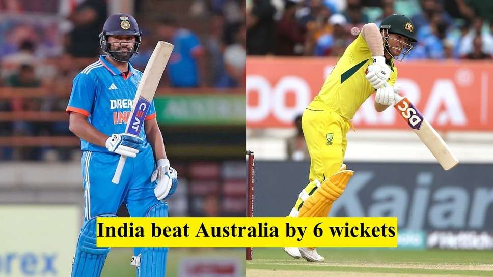 India beat Australia by 6 wickets