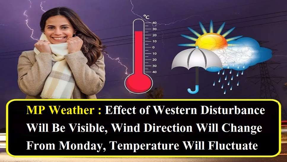 MP Weather : Effect of Western Disturbance Will Be Visible, Wind Direction Will Change From Monday, Temperature Will Fluctuate, Till Now Monsoon Has Left 43 Districts