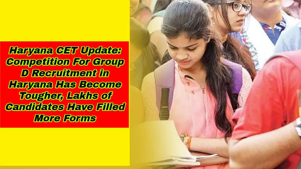 Haryana CET Update: Competition For Group D Recruitment in Haryana Has Become Tougher, Lakhs of Candidates Have Filled More Forms