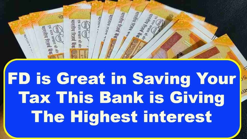 FD News: FD is Great in Saving Your Tax, This Bank is Giving The Highest interest
