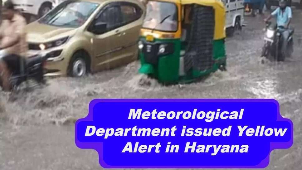 Meteorological Department issued Yellow Alert in Haryana